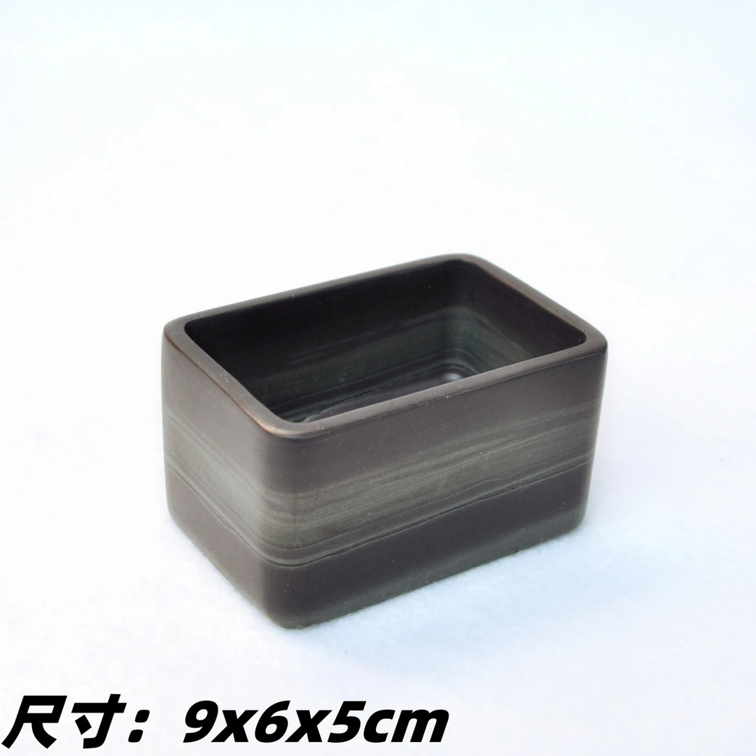 中国彩砚苴却砚天然石色手工雕刻水盂 老坑玉带绿膘石质细腻