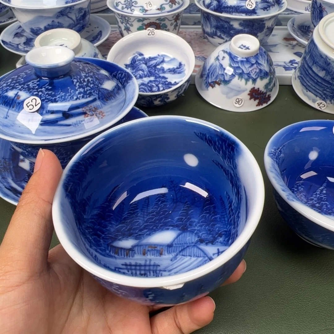 景德镇纯手工纯手绘茶具木木266