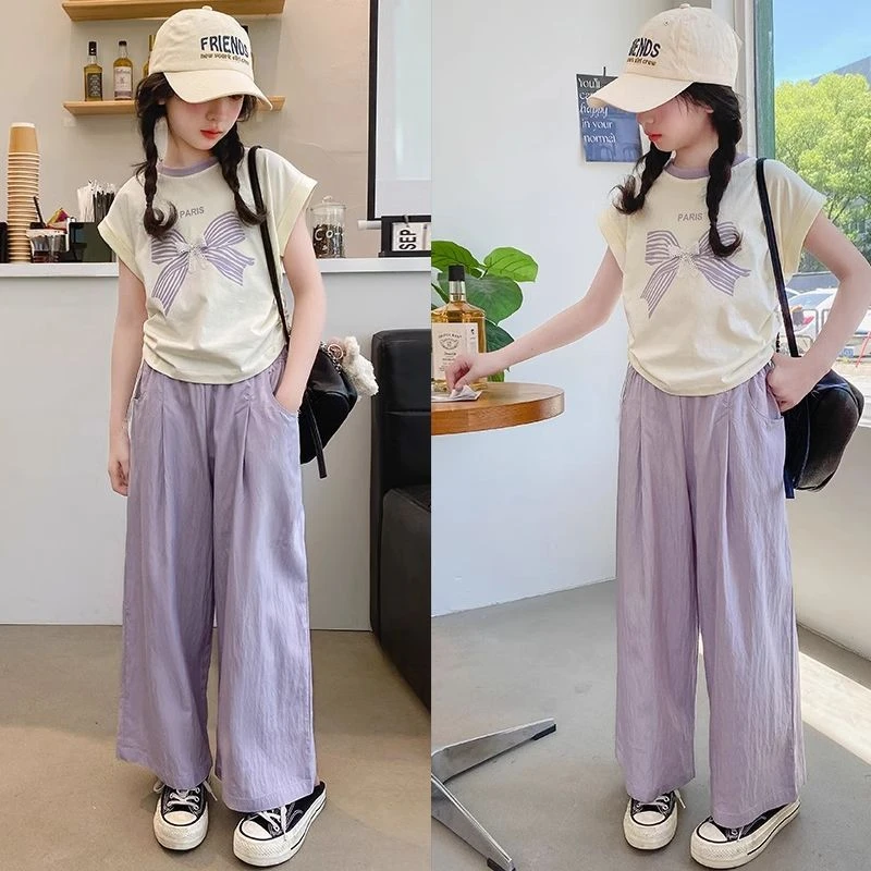 女童夏装套装新款大童洋气时髦衣服薄款儿童休闲百搭时尚显瘦套装