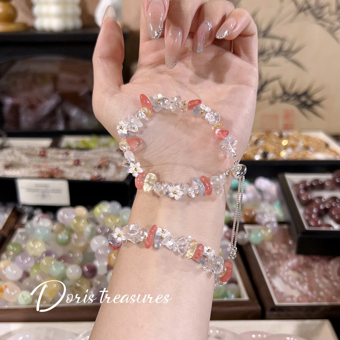 【雏菊花园】  天然水晶手串   多样性发一  颜色微差