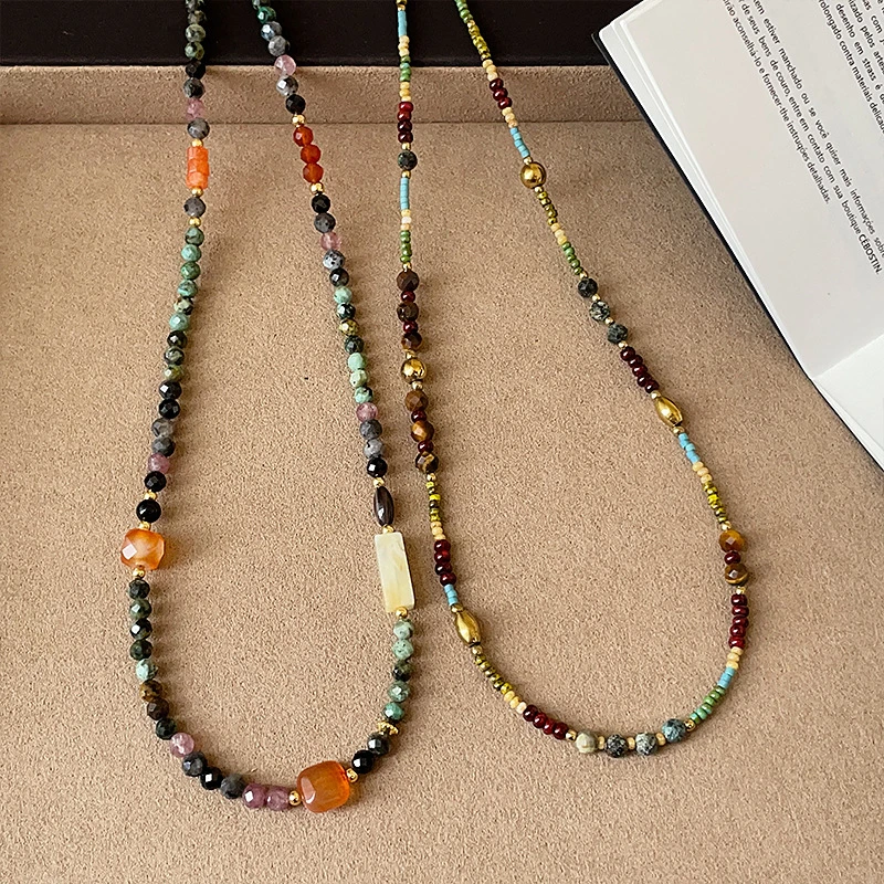 铜项链 复古轻奢串珠项链个性通勤时尚百搭颈链锁骨链不小件饰品