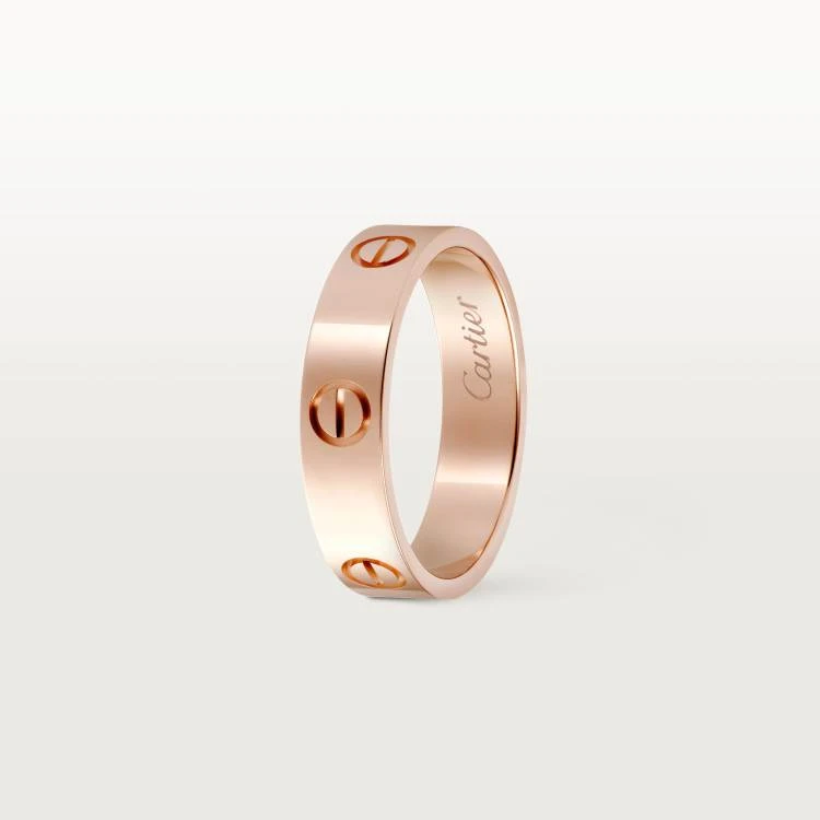 99新 Cartier/卡地亚 Love系列玫瑰金宽版无钻戒指57码