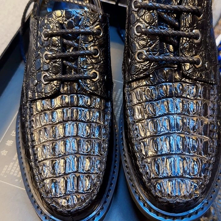 鳄鱼皮（革）蹬山皮鞋39