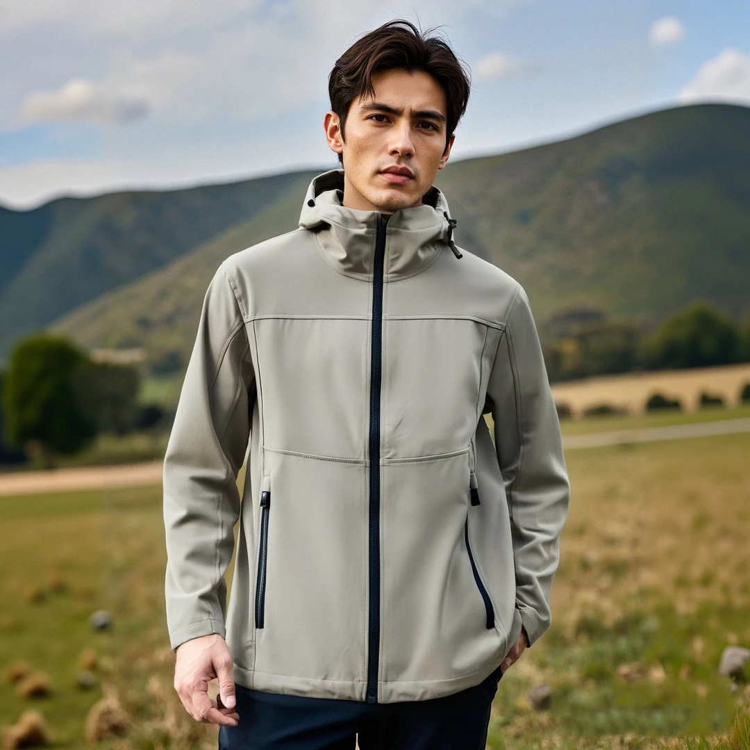 户外出行连帽长袖运动潮流外套休闲男士轻薄透气轻量夹克226