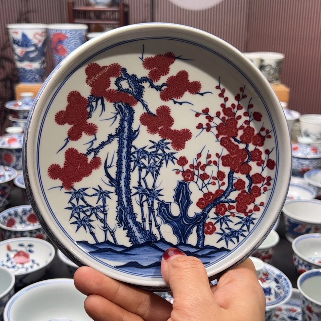 松竹梅17公分壶承啊壶承啊壶承啊