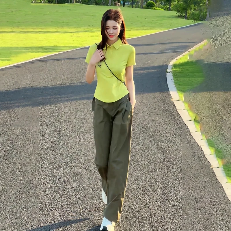 欧货休闲运动套装女2025年新款夏季气质减龄polo领短袖两件套显瘦