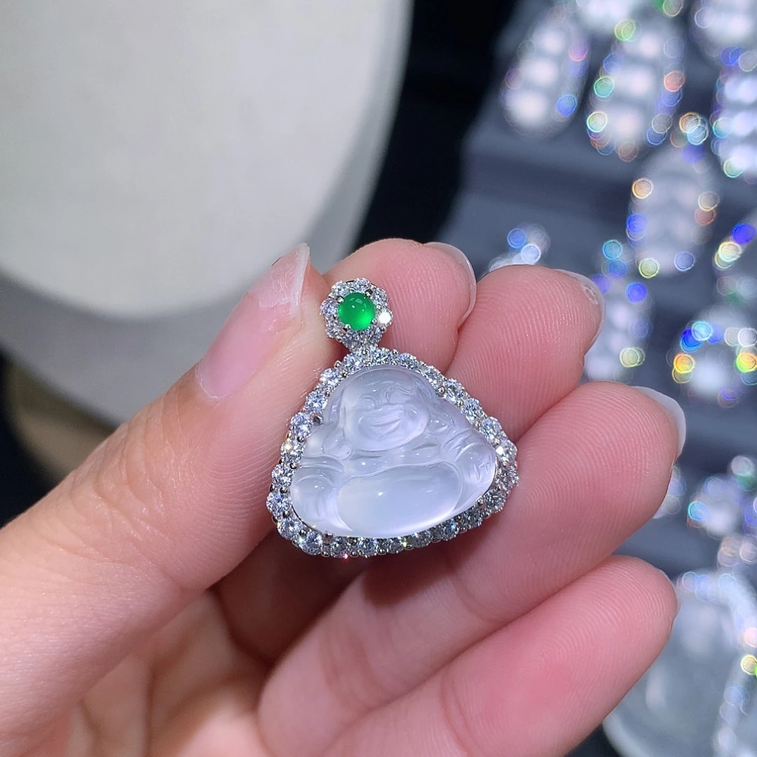 石英质玉颈饰银S925镶嵌33