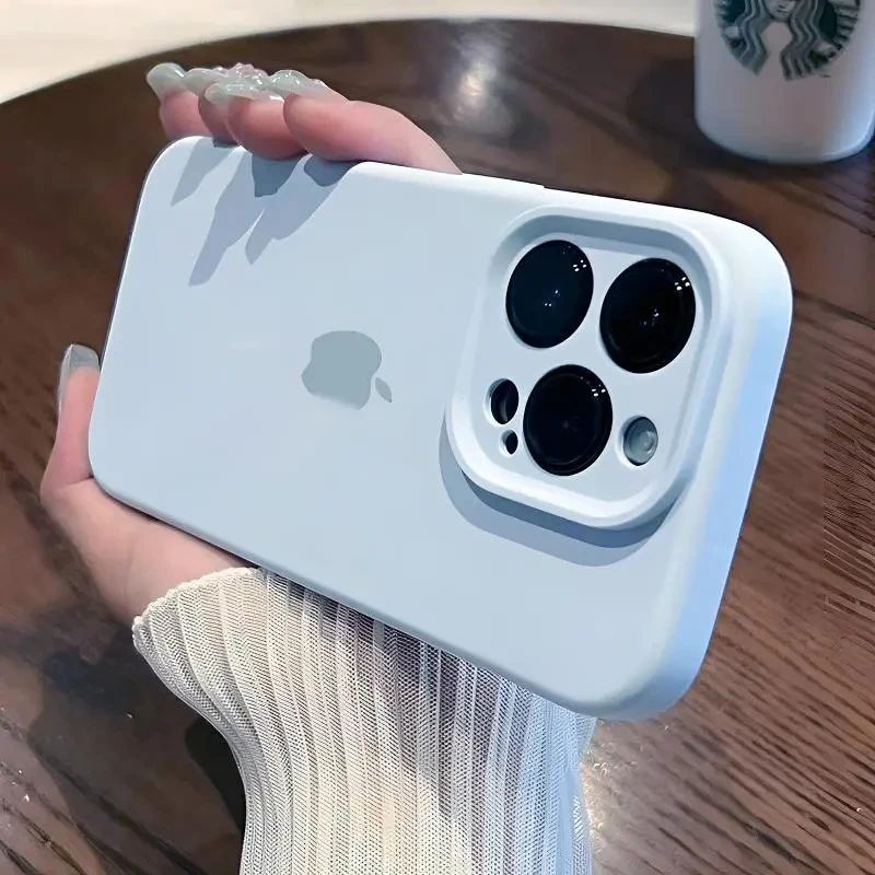 新天蓝iPhone17pro max手机壳液态硅胶适用苹果15pro/13/12软壳16