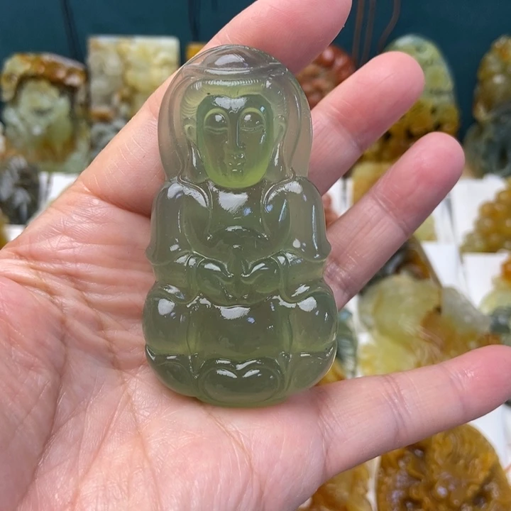 蛇纹石玉合金颈饰