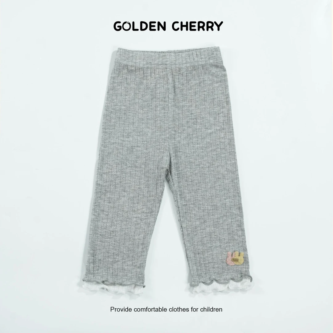 【金樱桃Golden cherry】小童灰色休闲百搭打底裤QDD833