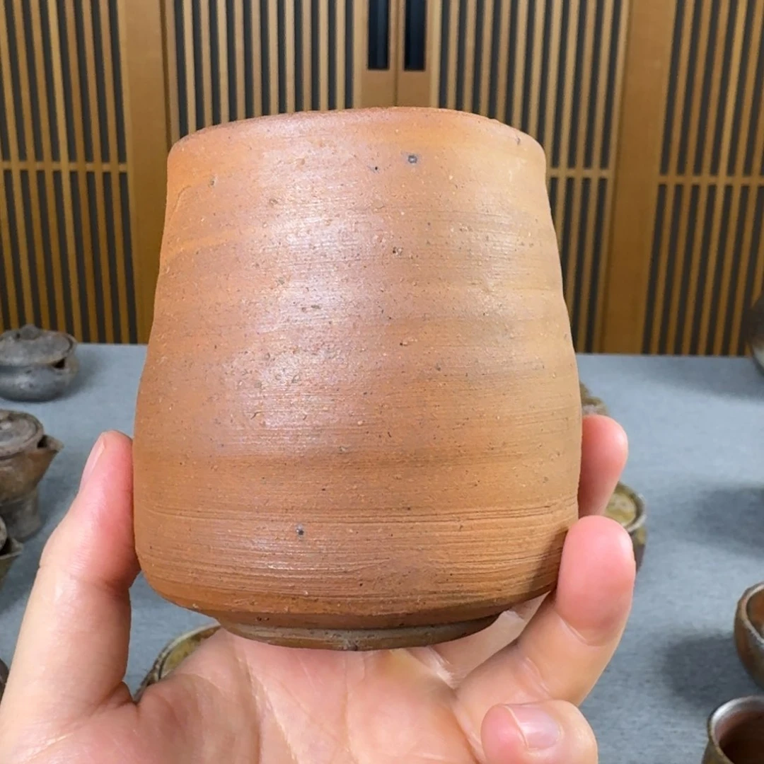 备前烧汤吞 柴烧茶具