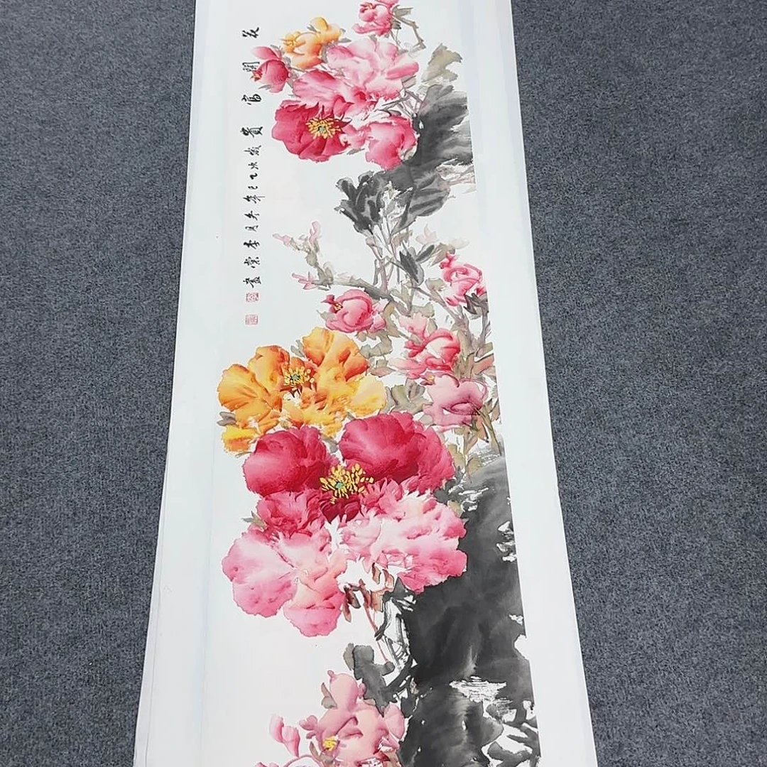 国画138*35纯手绘李棠