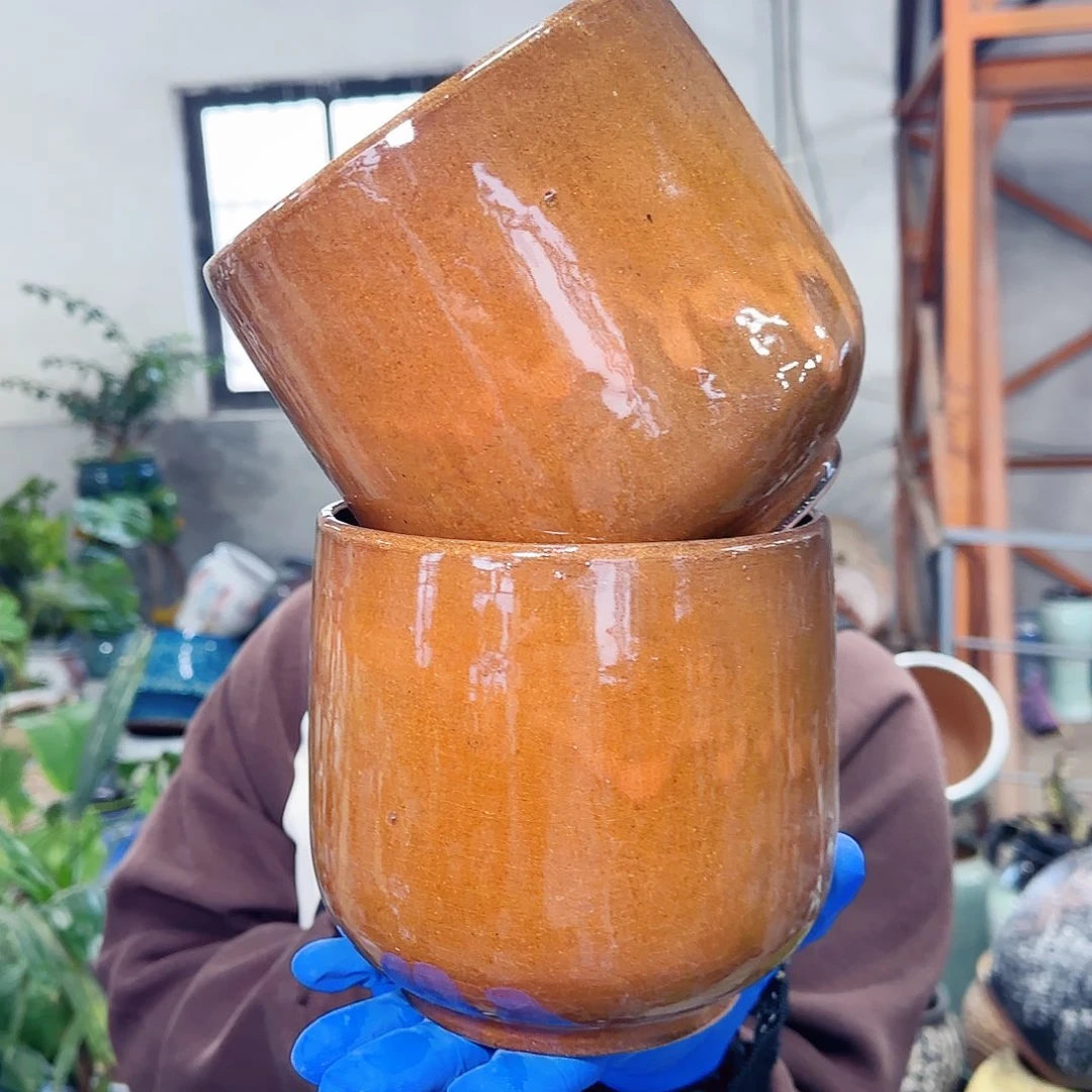紫砂花盆高15口15