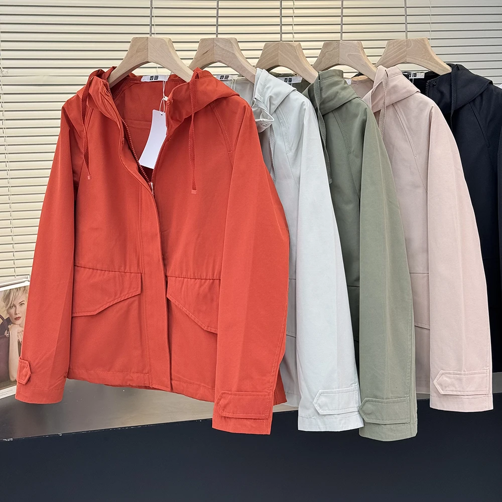 【LUKA LUNA】春新款时尚休闲百搭宽松显瘦连帽外套女工装夹克13165