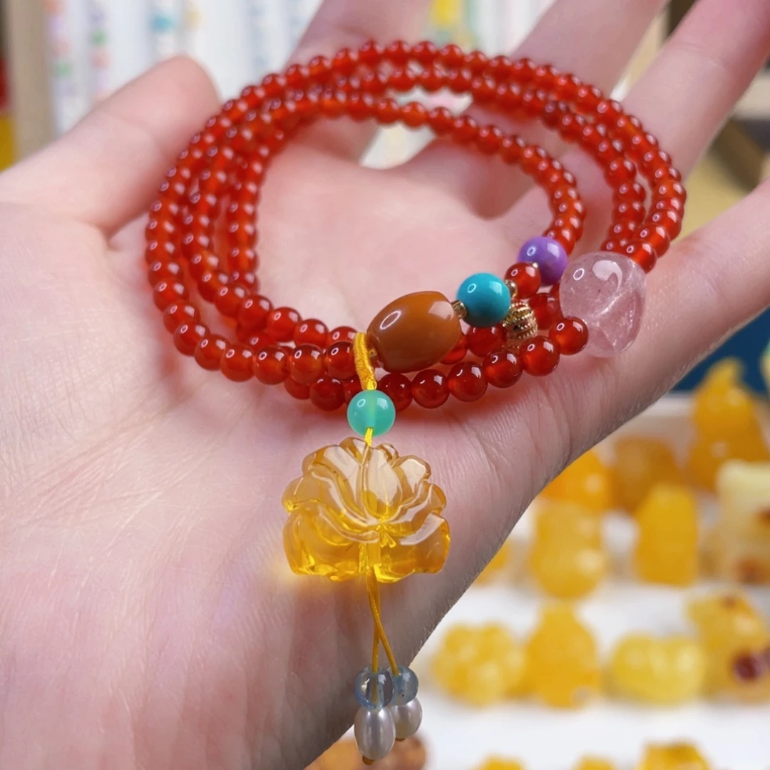 蜜蜡未镶嵌裸石蜜蜡项链