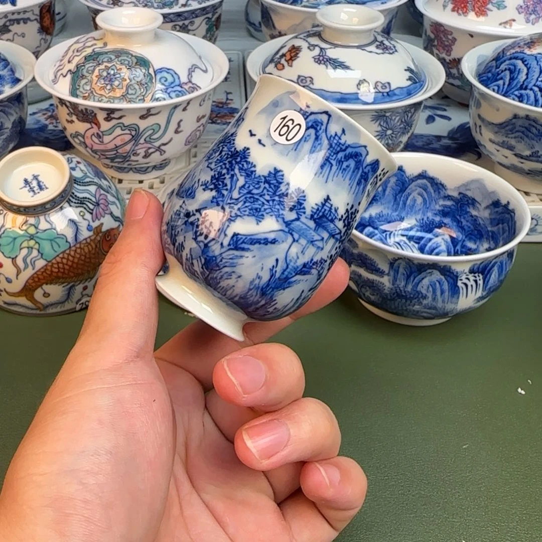 彦祖纯手工手绘茶具160