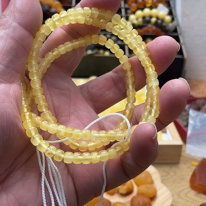 琥珀未镶嵌套链手串