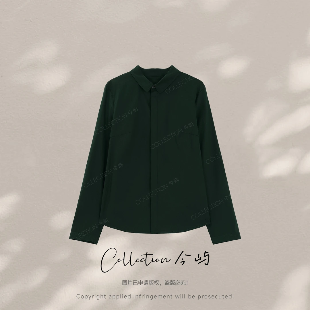 Collection今屿 秋季复古气质基础百搭长袖衬衫 JY2503R6026