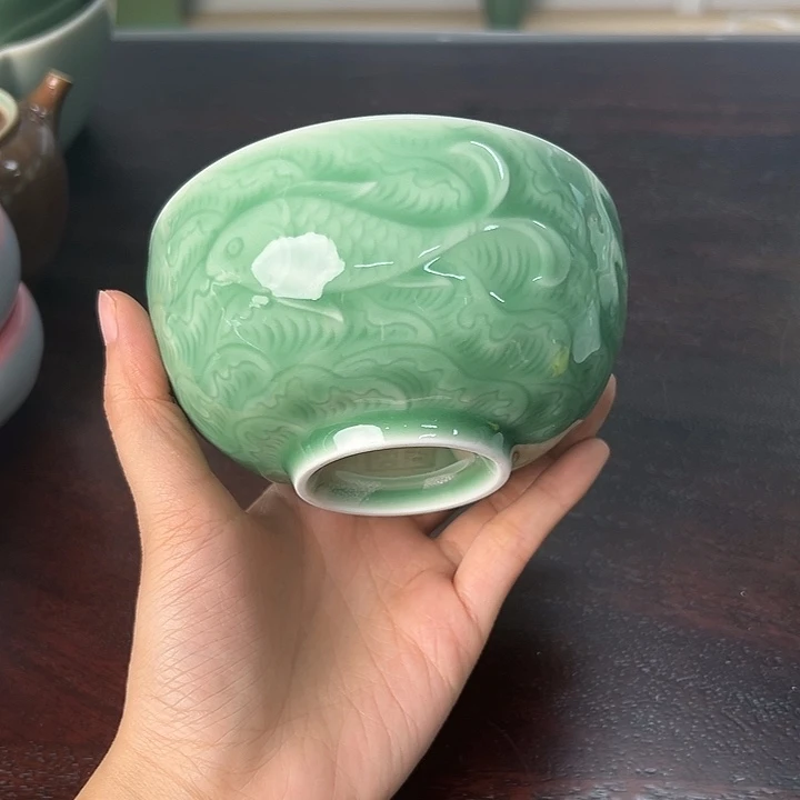 龙泉云间青瓷小米茶器