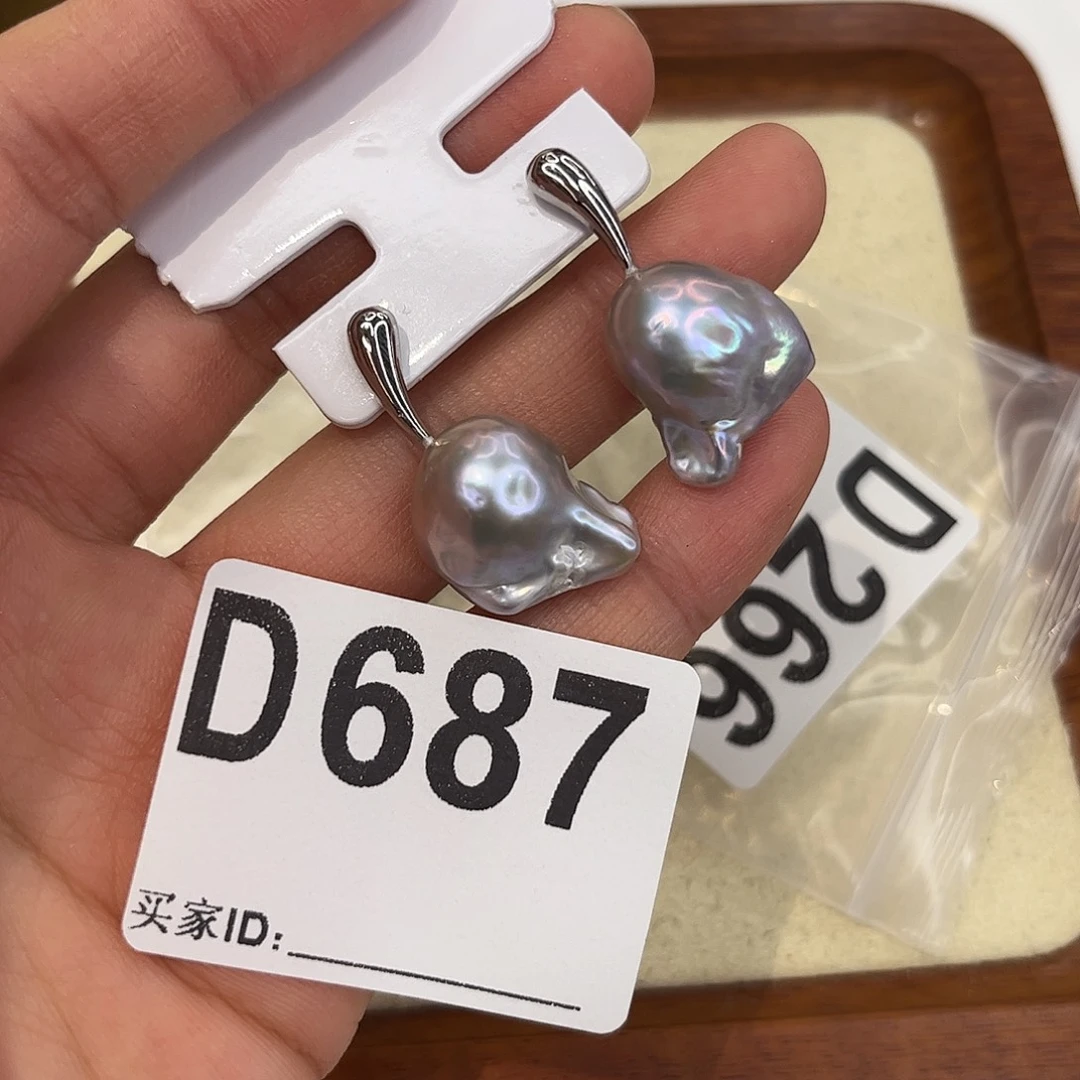 淡水珍珠合金耳饰