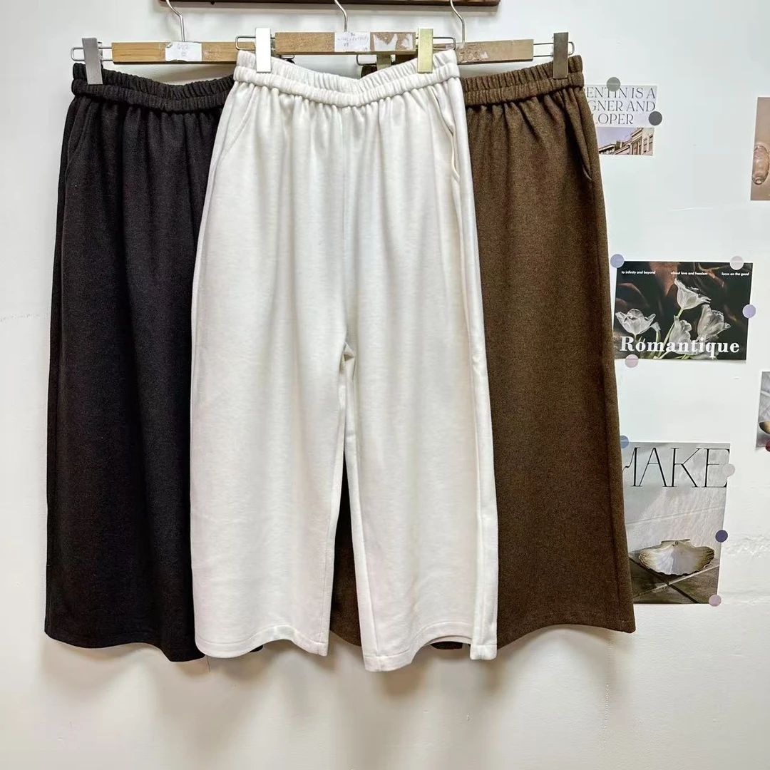 K7307常规款提花不褪色极简风简约休闲裤夏季松紧腰