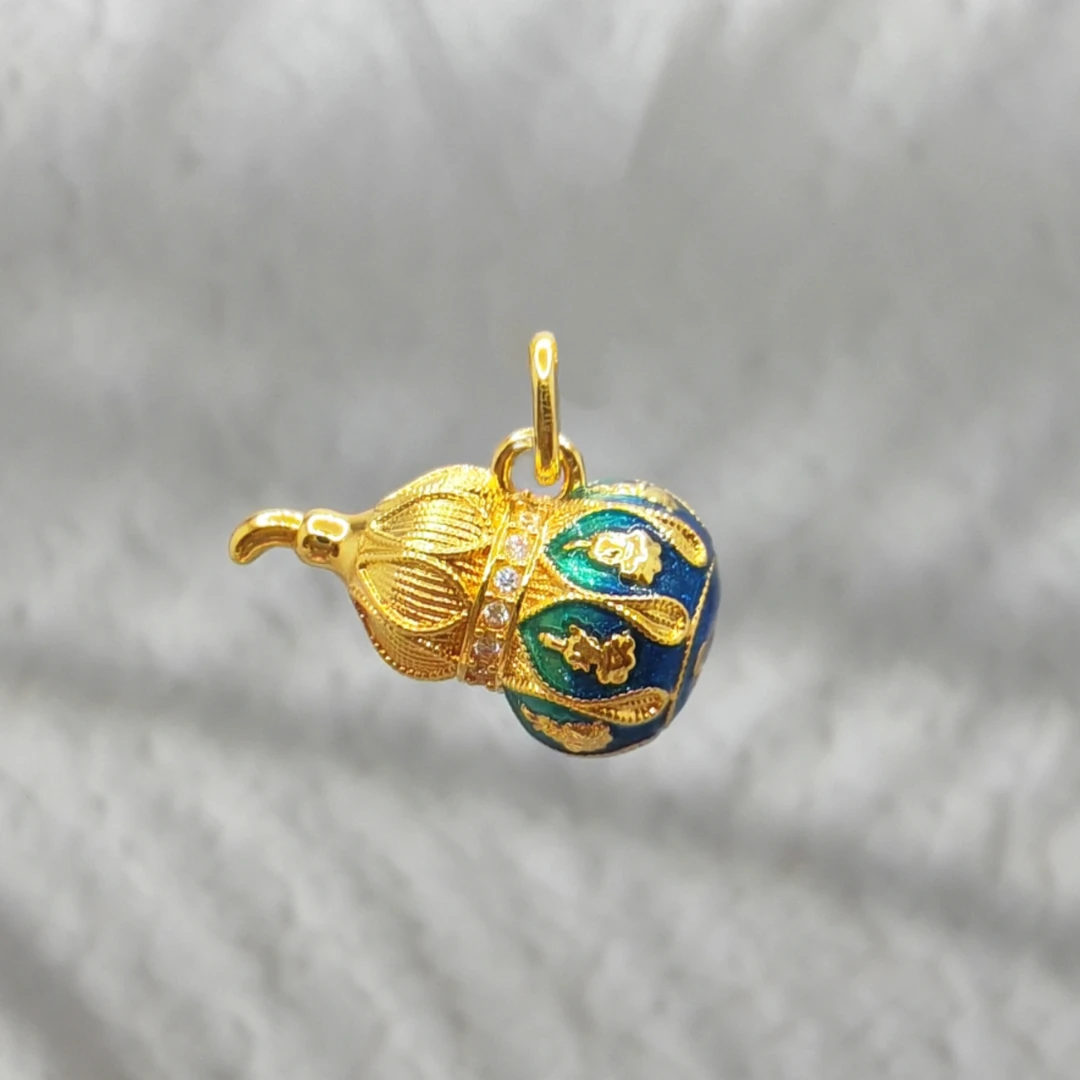 【玉总专属】18K金八大守护神葫芦吊坠 1122 A4