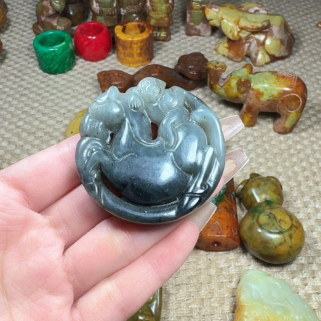 白玉菩提吊坠挂件