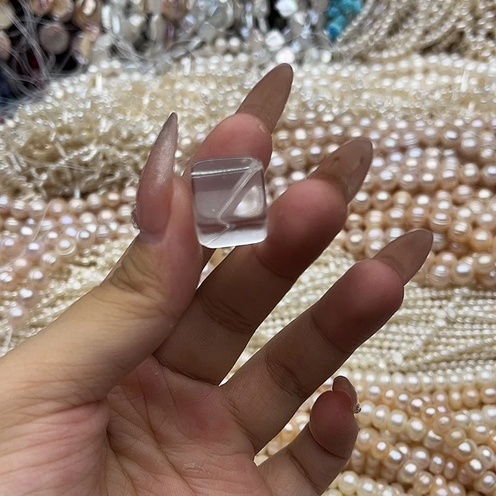 玛瑙/玉髓未镶嵌珠宝半成品笑*?15.5mm左右白水晶