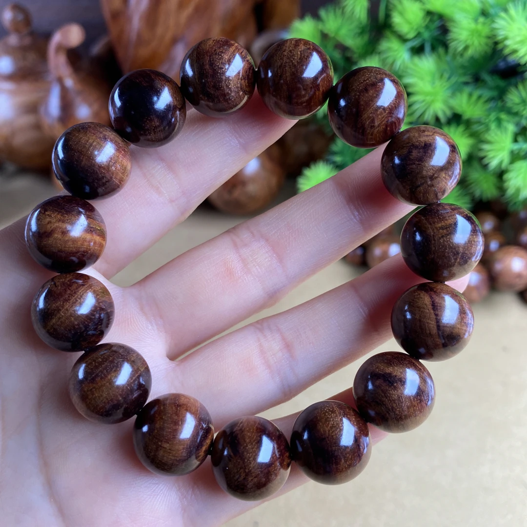 海南花梨野山油梨1.5cm手串（多样性发一）