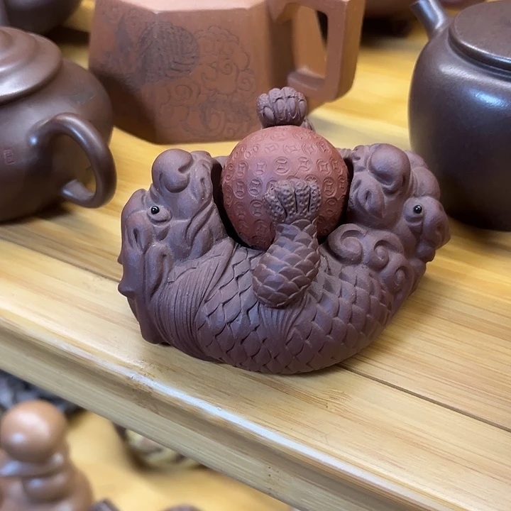 大***晶茶宠紫砂紫砂时来运转茶宠摆件