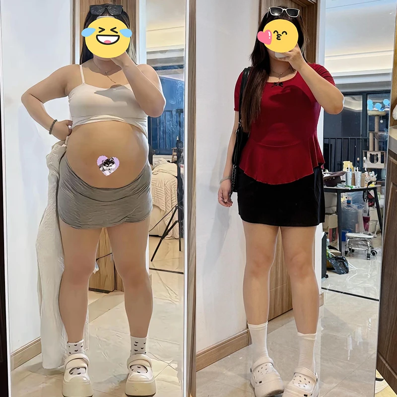 法式气质u领蝴蝶结短袖T恤女2025夏季新款收腰小香风显瘦红色上衣
