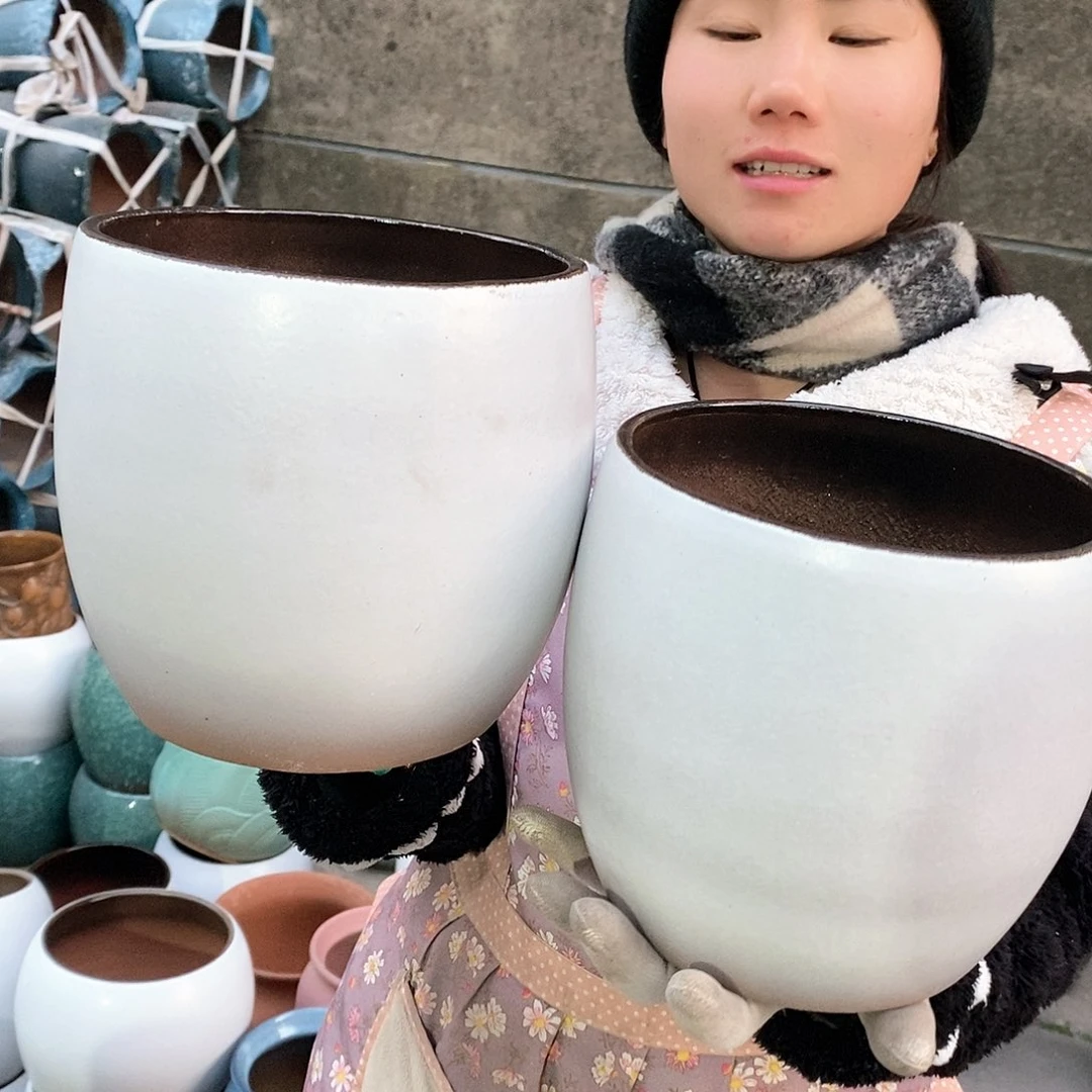 紫砂花盆正品口19高19