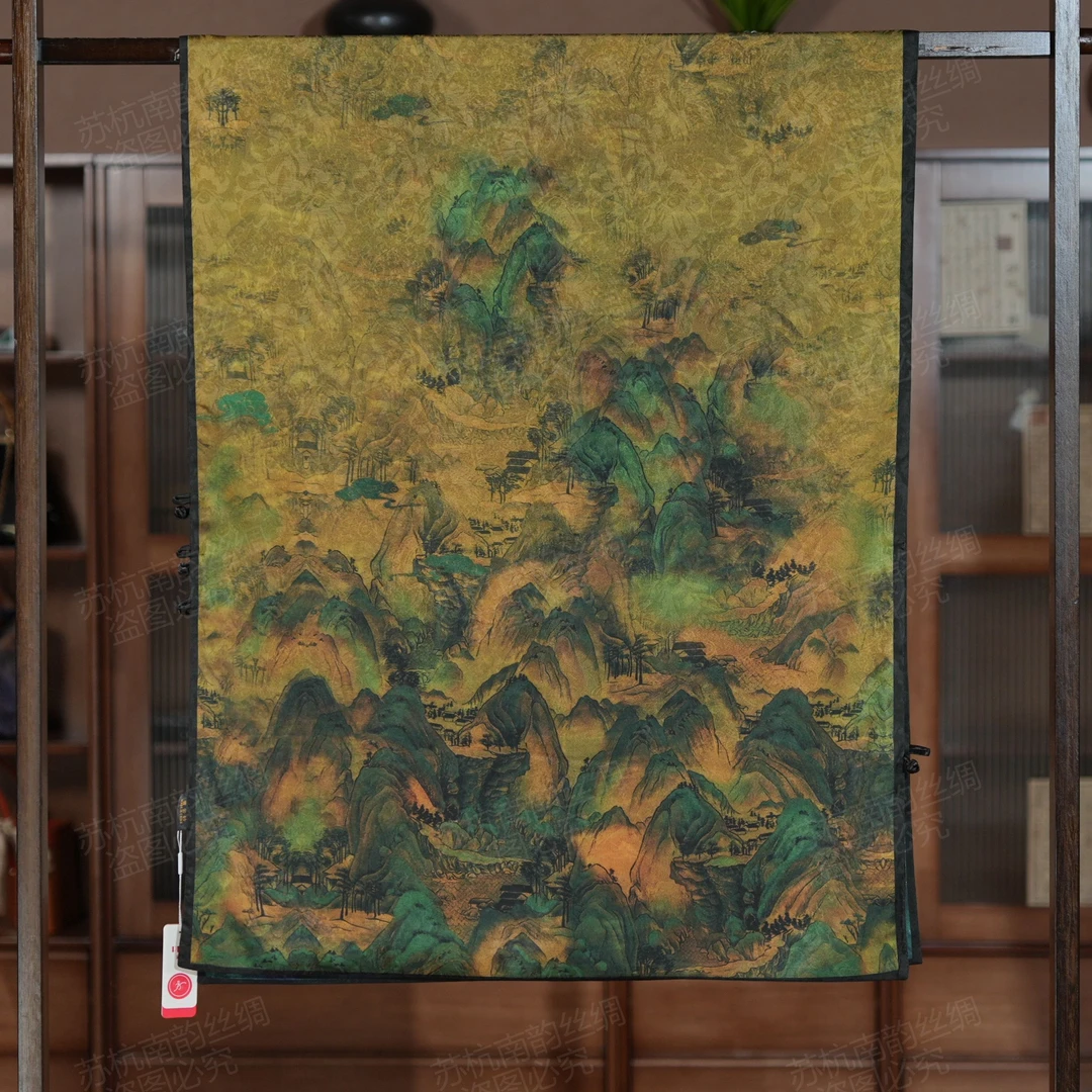 新【C73-67望江南盘扣】180*70长巾女士双面带披肩国风手卷边丝巾