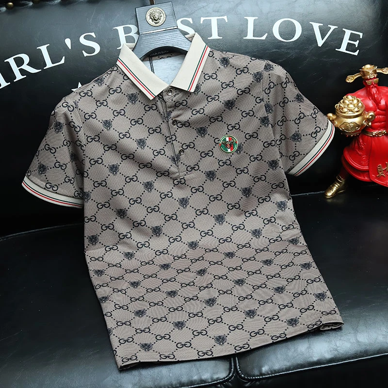 锡芝班拿短袖翻领POLO衫男士帅气潮流字母印花短袖T恤夏季半袖