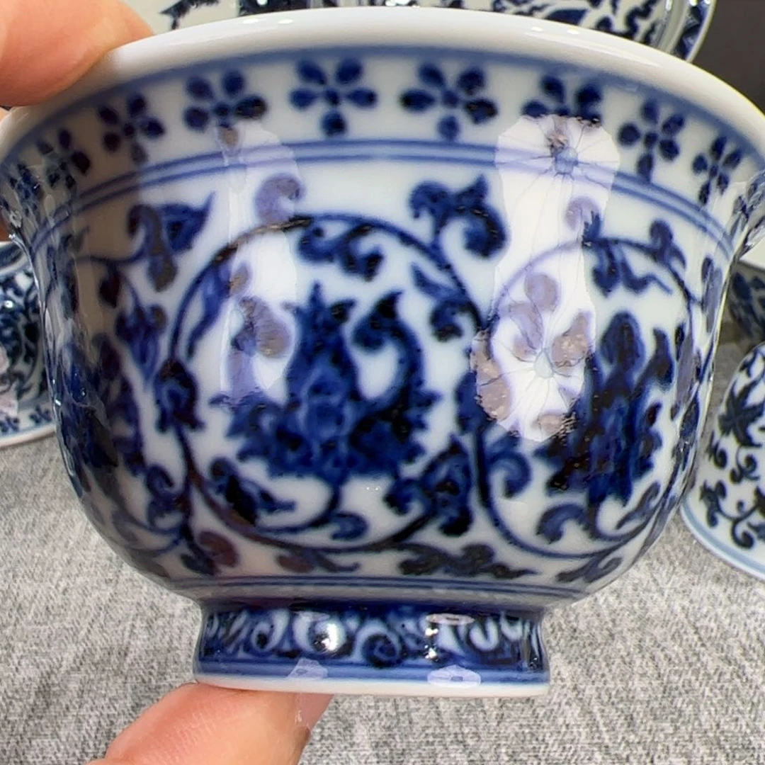 拉**长仿明永乐缠织连压手杯