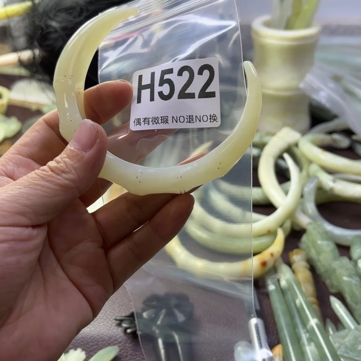 蛇纹石玉发饰合金英*姐