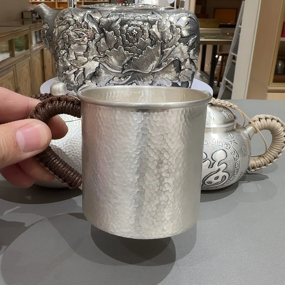 精品茶缸 足银999