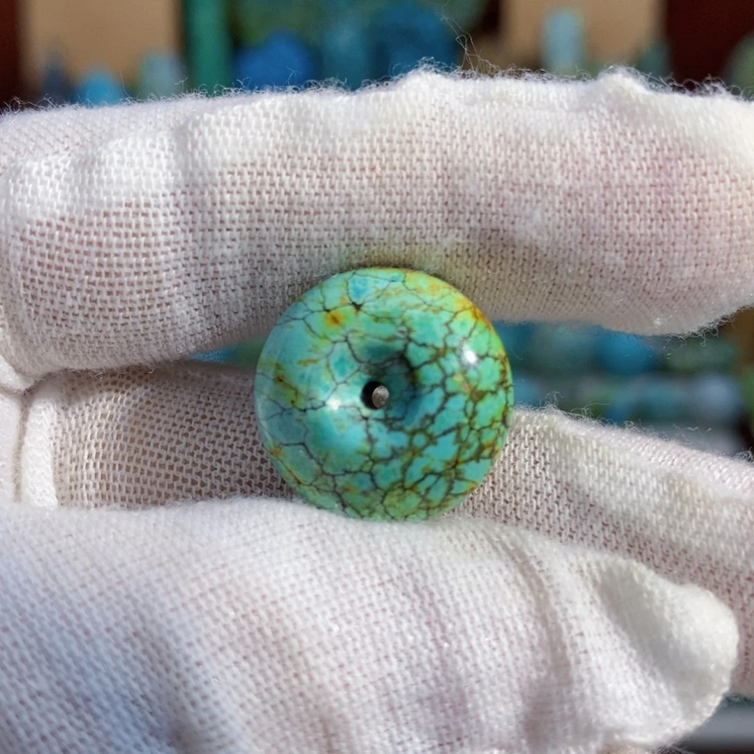 定制绿松石网花扣子