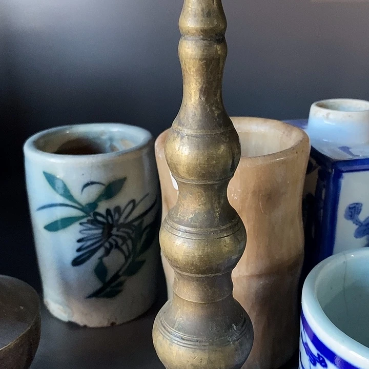 手工艺品琉璃铜蜡台