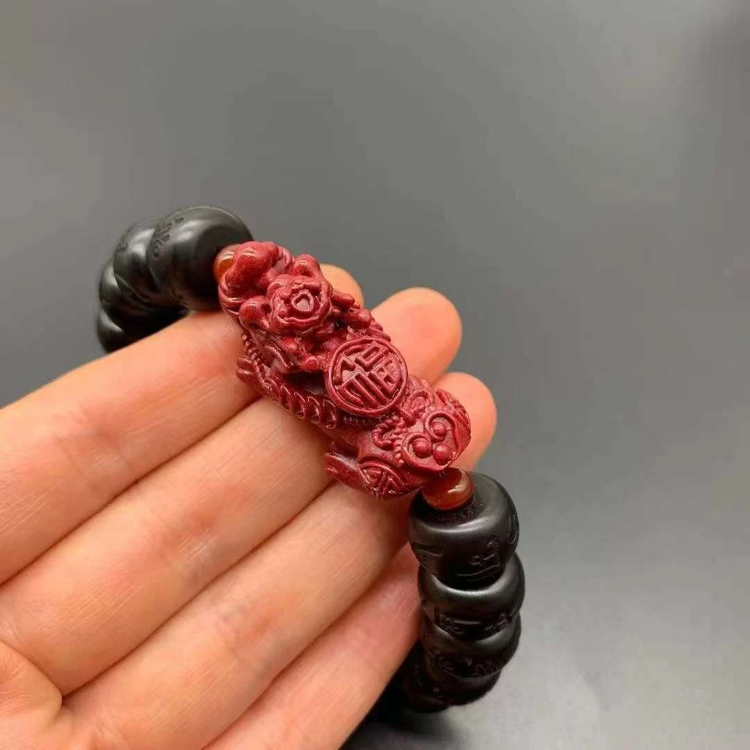 434 雷击枣木 大款貔貅手链