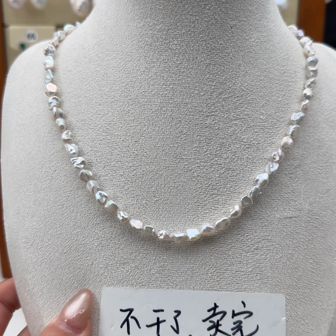 淡水珍珠项链合金