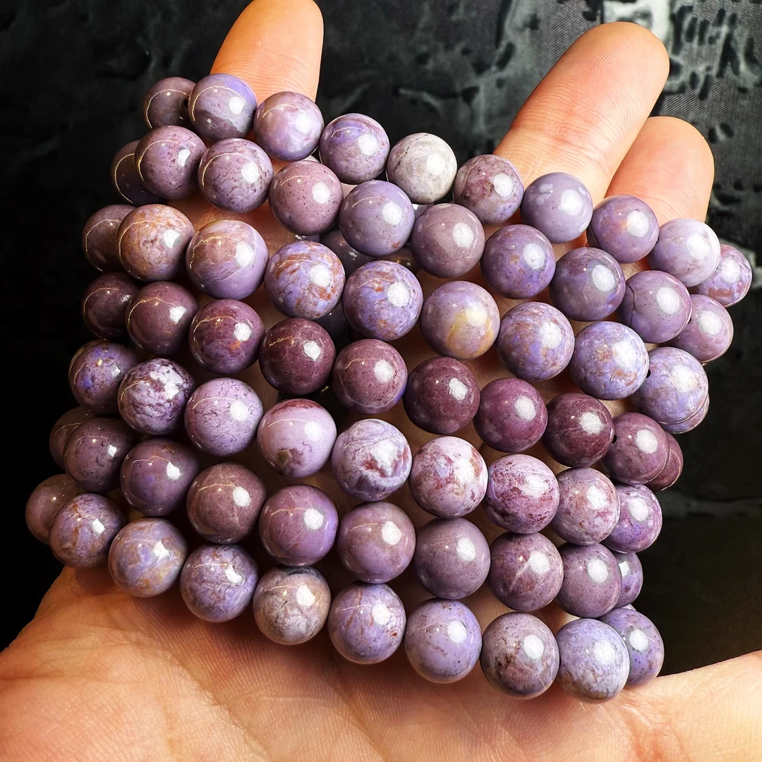 【皇后甄选】C021001 香芋紫圆珠单圈手串-多样性发一