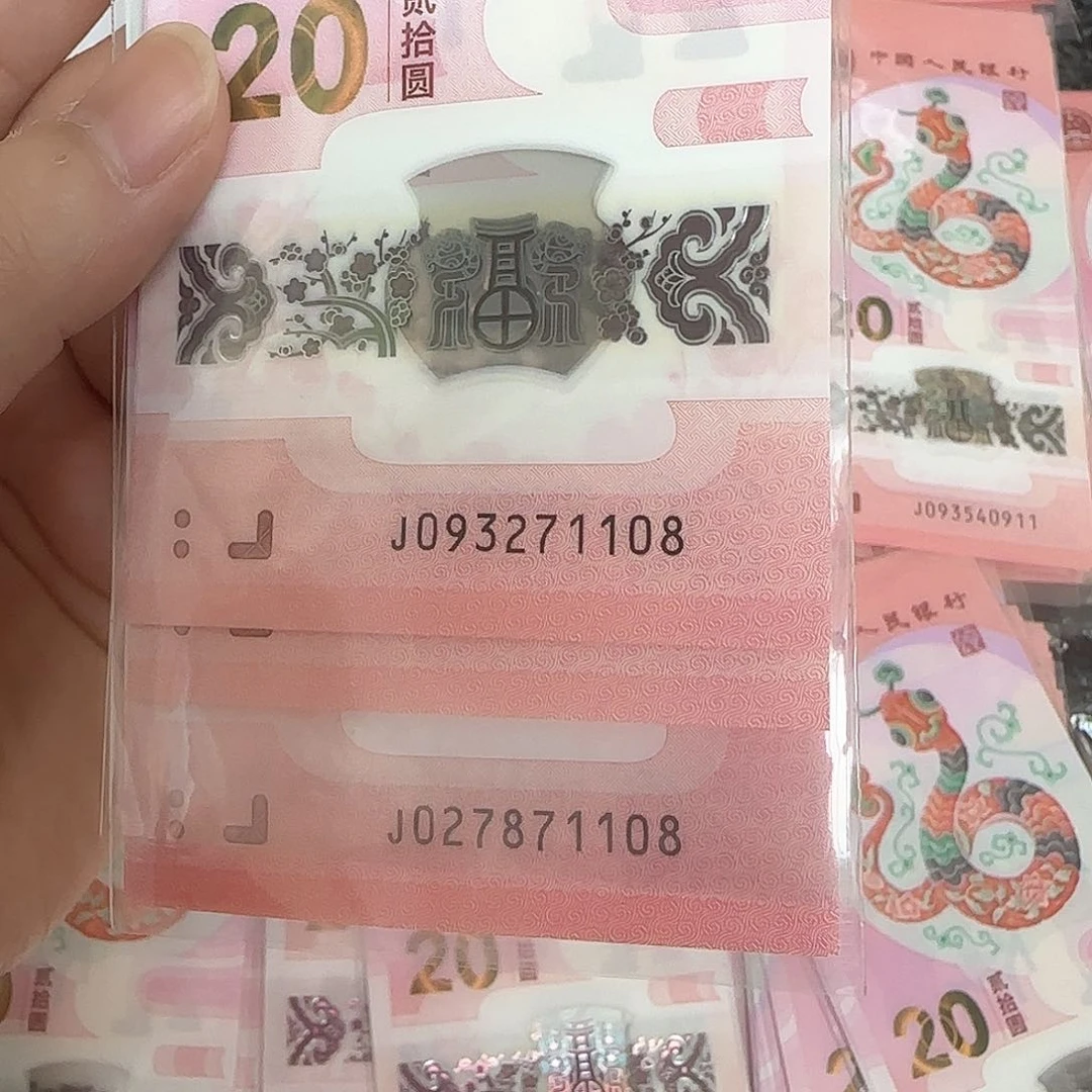塑料丨****丨1108尾号蛇钞两张