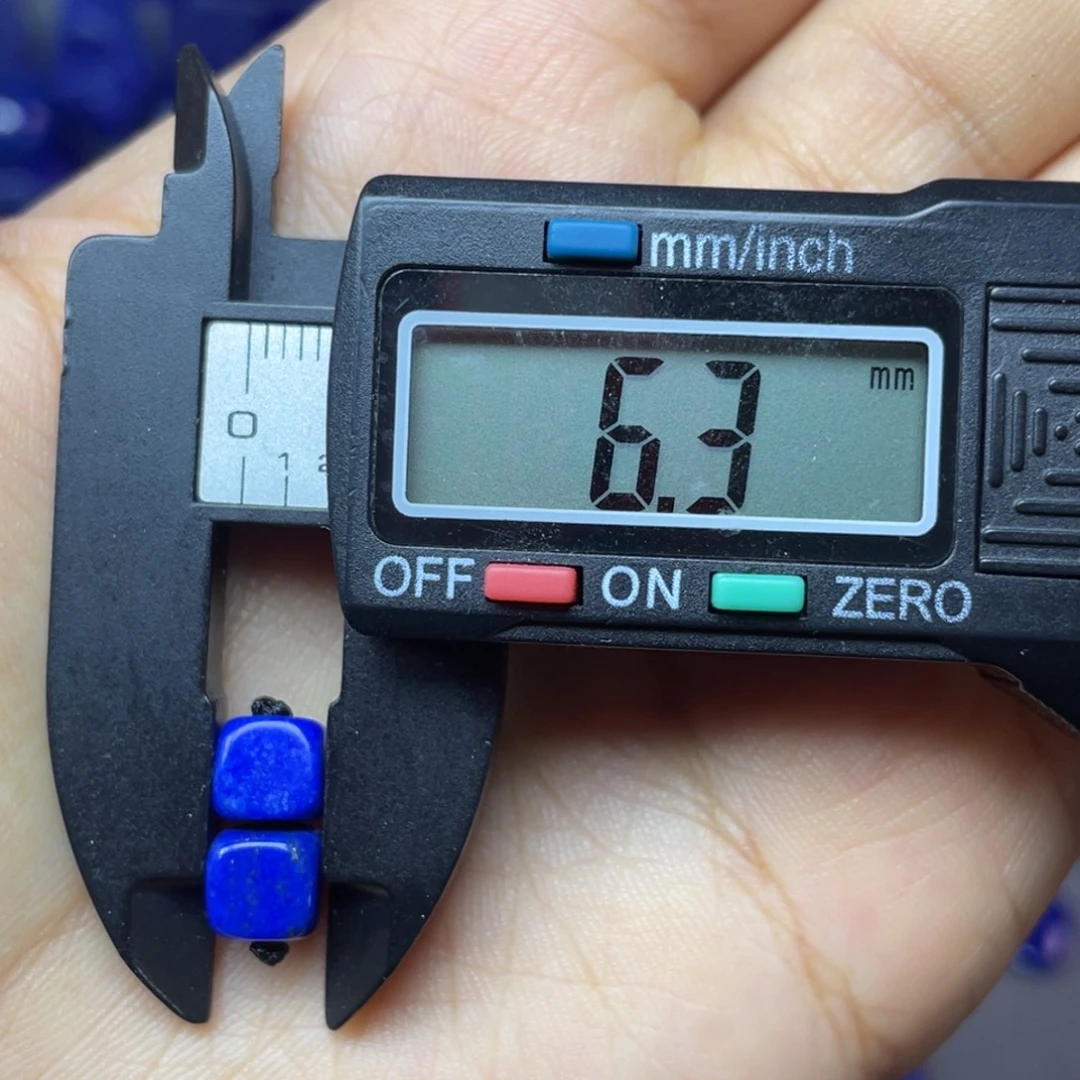 青金石未镶嵌6mm随型对珠配饰