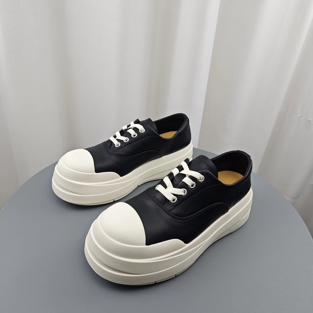 SGIRL TWTW韩版松糕底圆头增高板鞋女2024新款百搭舒适时尚休闲鞋