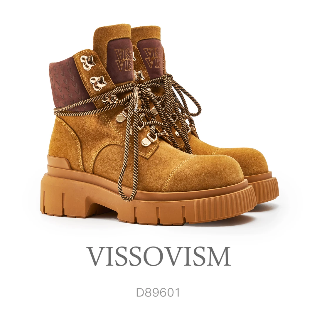 VISSOVISM秋冬厚底系带马丁靴