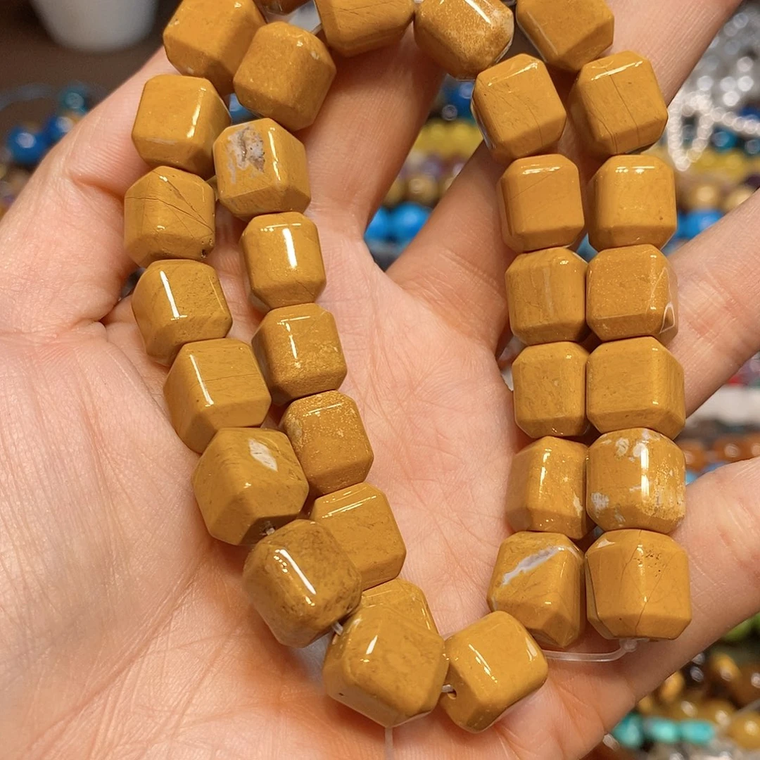 玛瑙/玉髓散珠天然石蛋黄石11mm一条