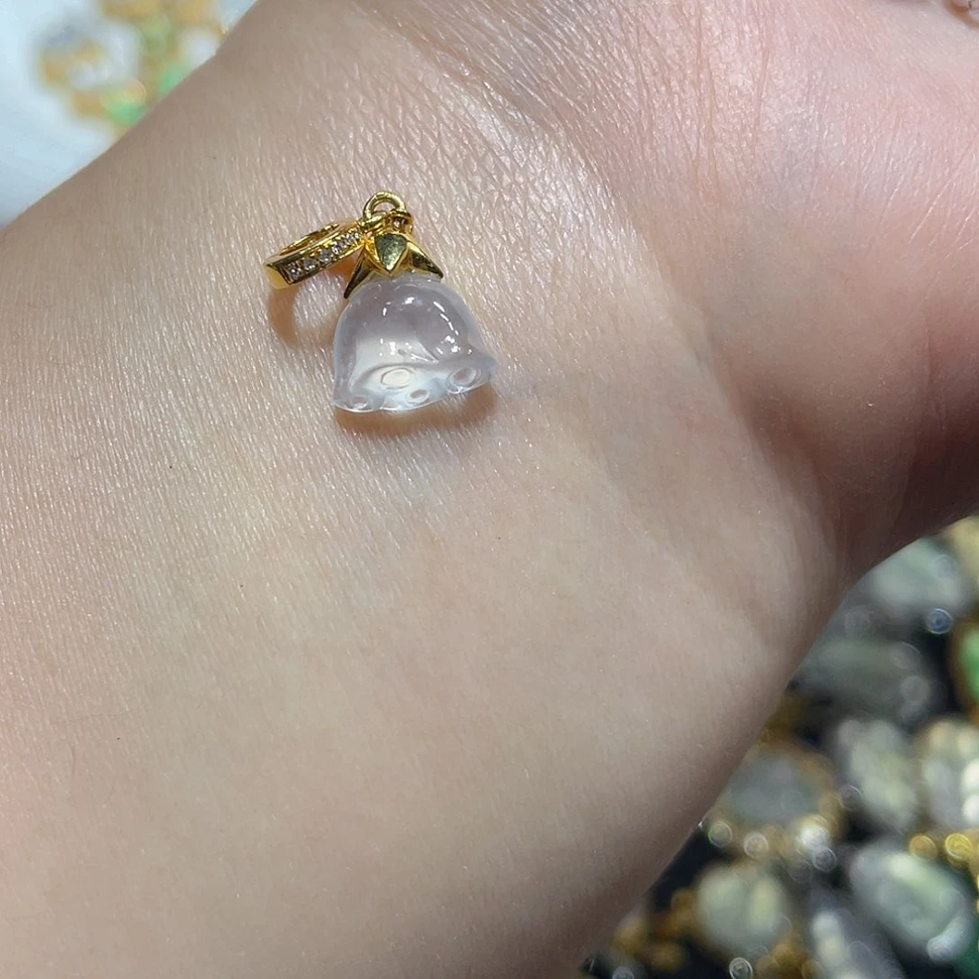 翡翠颈饰18K金镶嵌脱***蛇