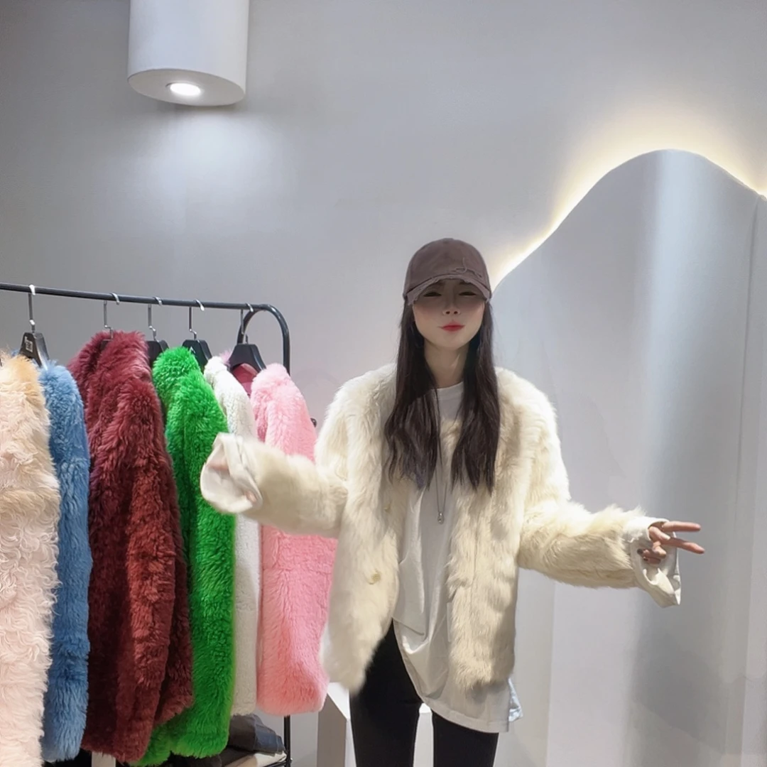 天***车真皮皮毛一体外套222-3225