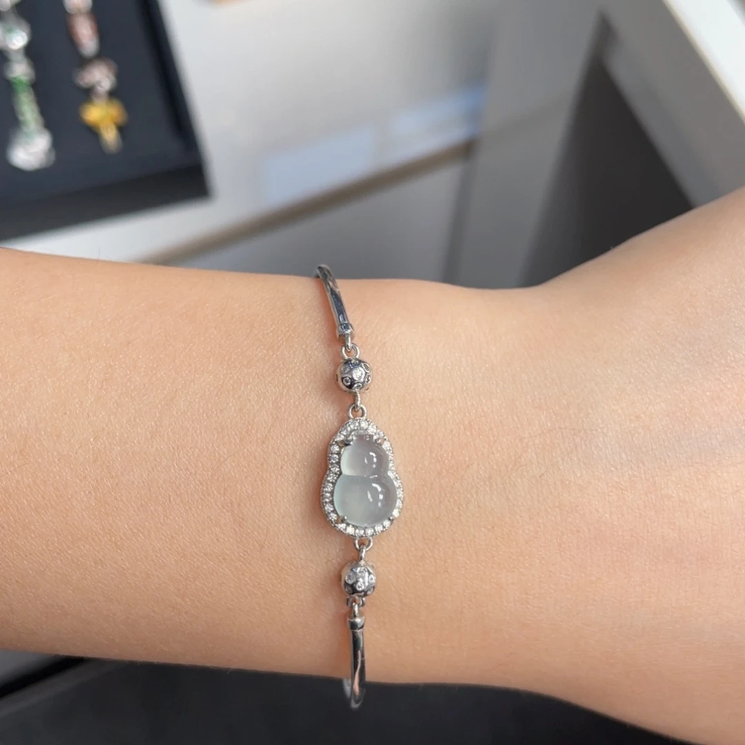 翡翠银S925镶嵌手链